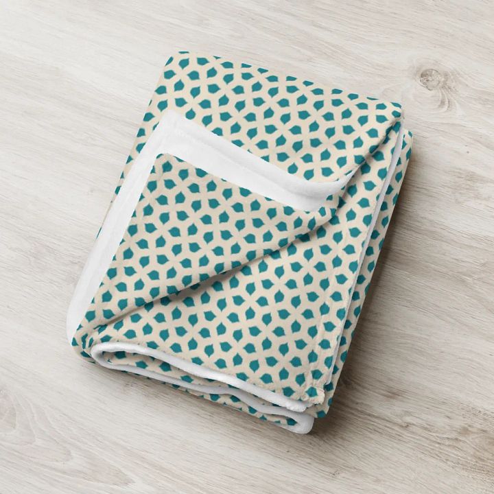 Blue Leaves Throw Blanket product image (2)
