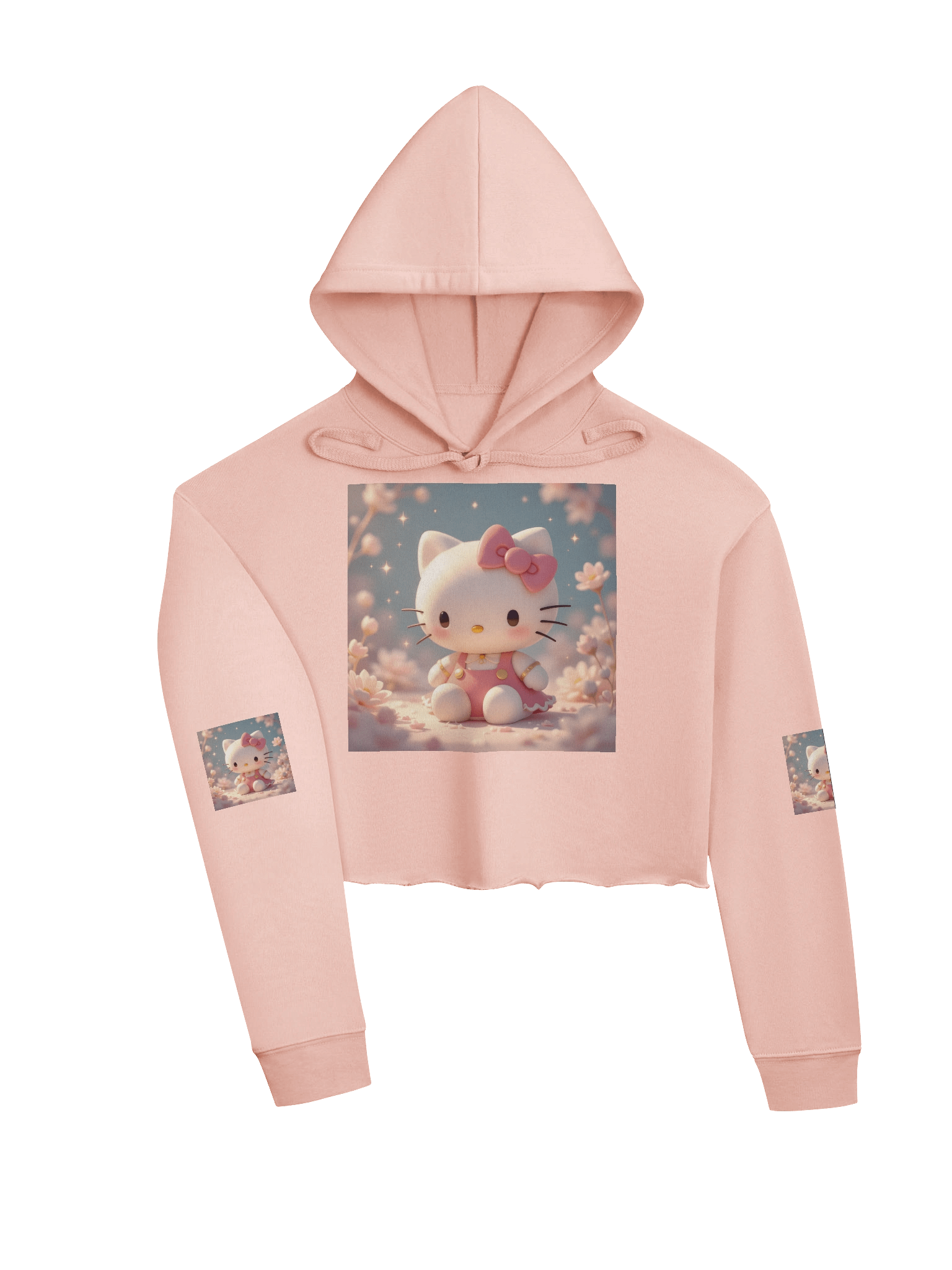 Whimsical Cat Dreams Crop Hoodie product image (3)