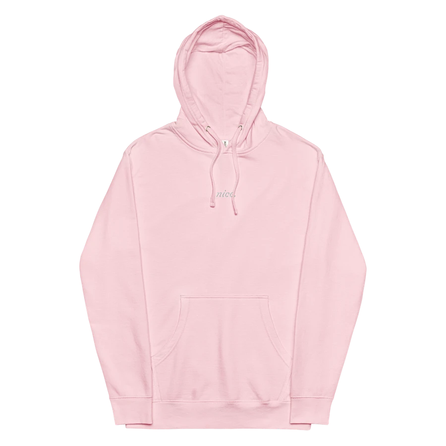 Nice. Embroidered Hoodie (Pink/White) product image (4)