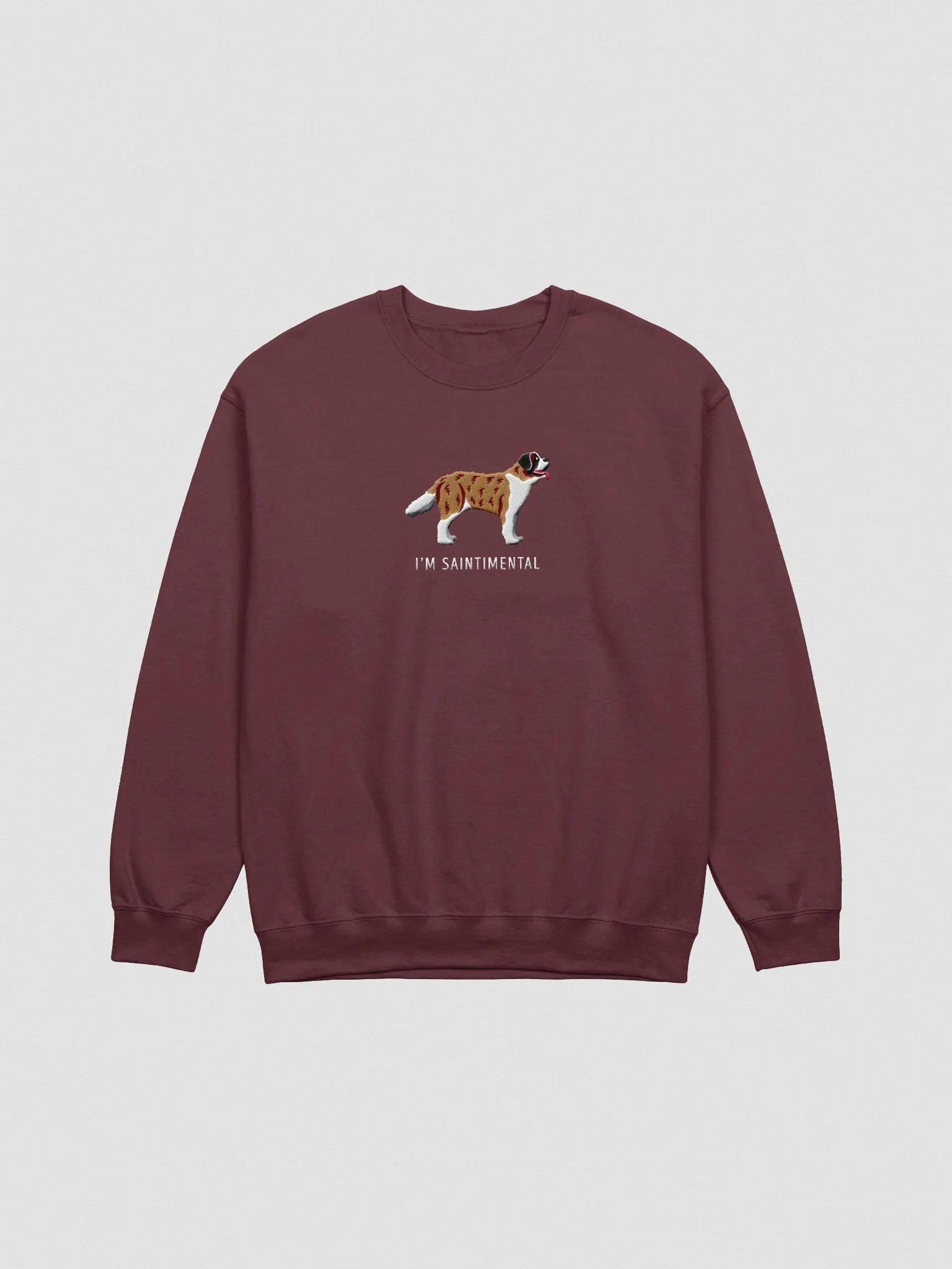 I'm Saintimental Sweatshirt (Embroidered) of a Saint Bernard(Brindle) product image (4)