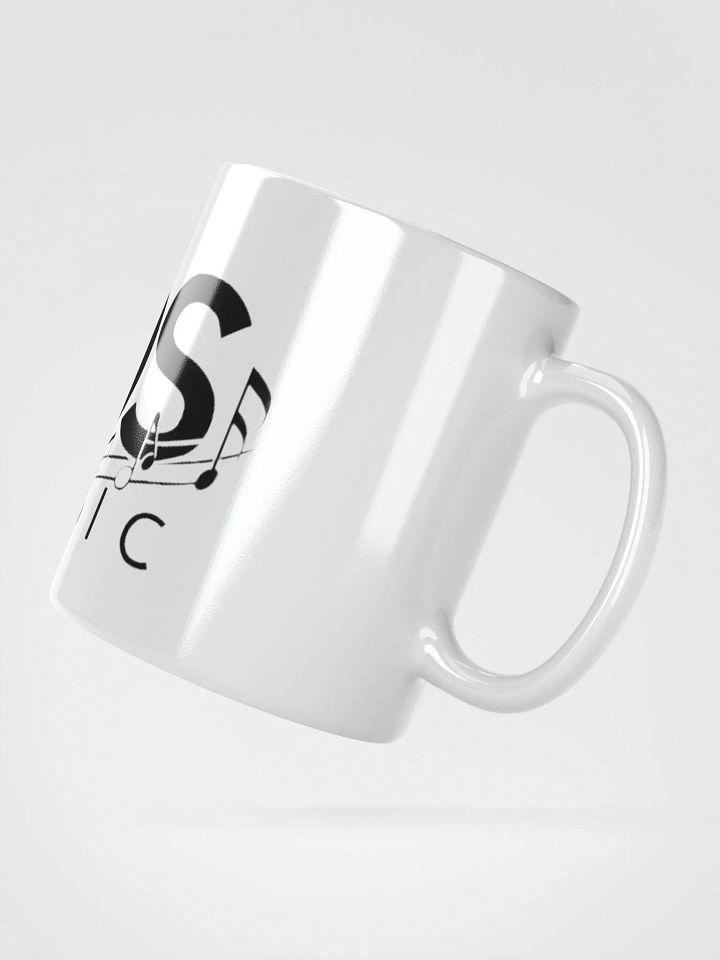 TDS Music White Ceramic Mug with Music Note Logo - 11oz, 15oz, 20oz Coffee Cup product image (2)