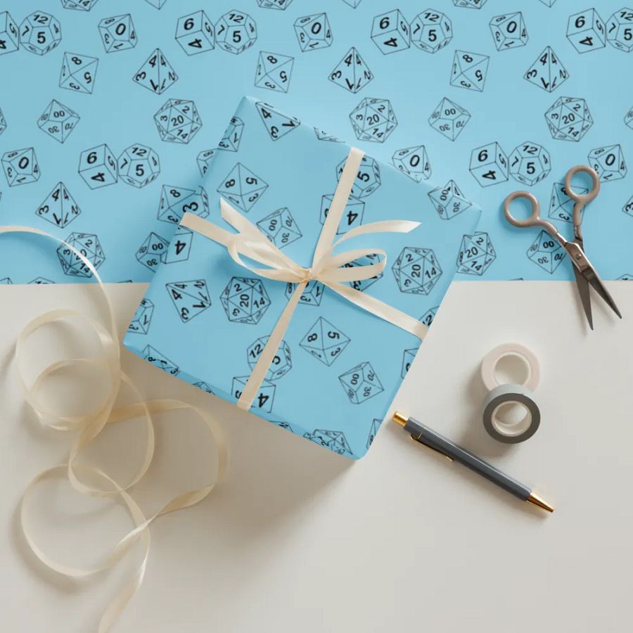 RPG polyhedral dice Wrapping Paper Set product image (12)