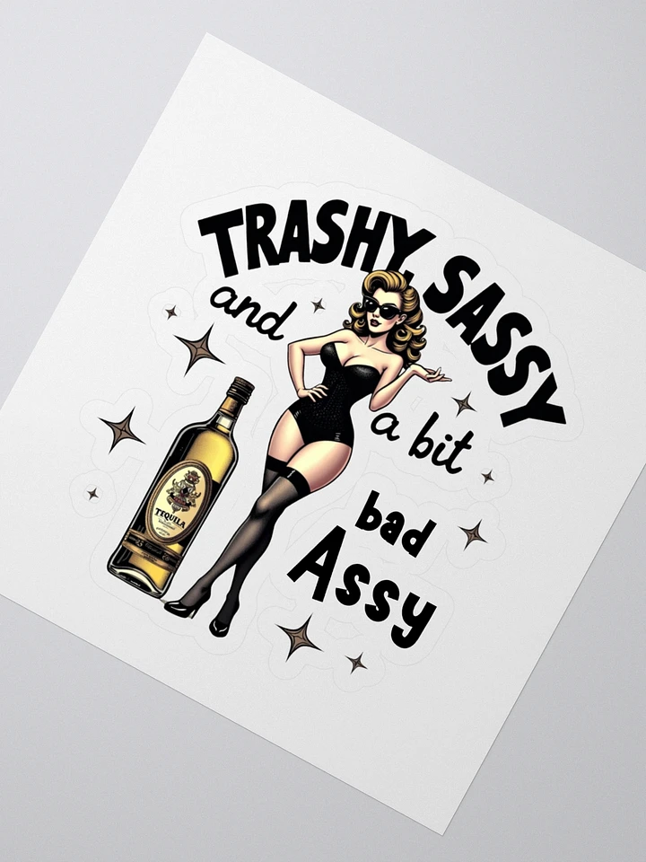 Trashy Sassy and a bit Bad Assy - Kiss Cut Vinyl Stickers product image (2)