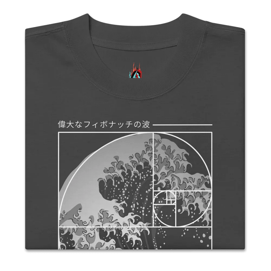 The Great Wave of Fibonacci Spiral - Oversized Tee product image (9)