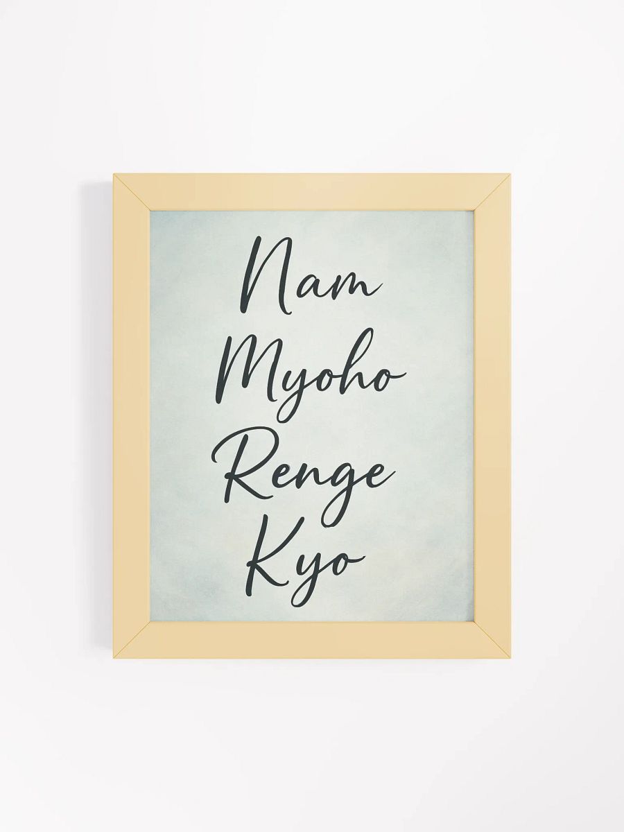 Elegant Framed Calligraphy Nichiren Buddhism Sacred Mantra Wall Art product image (73)