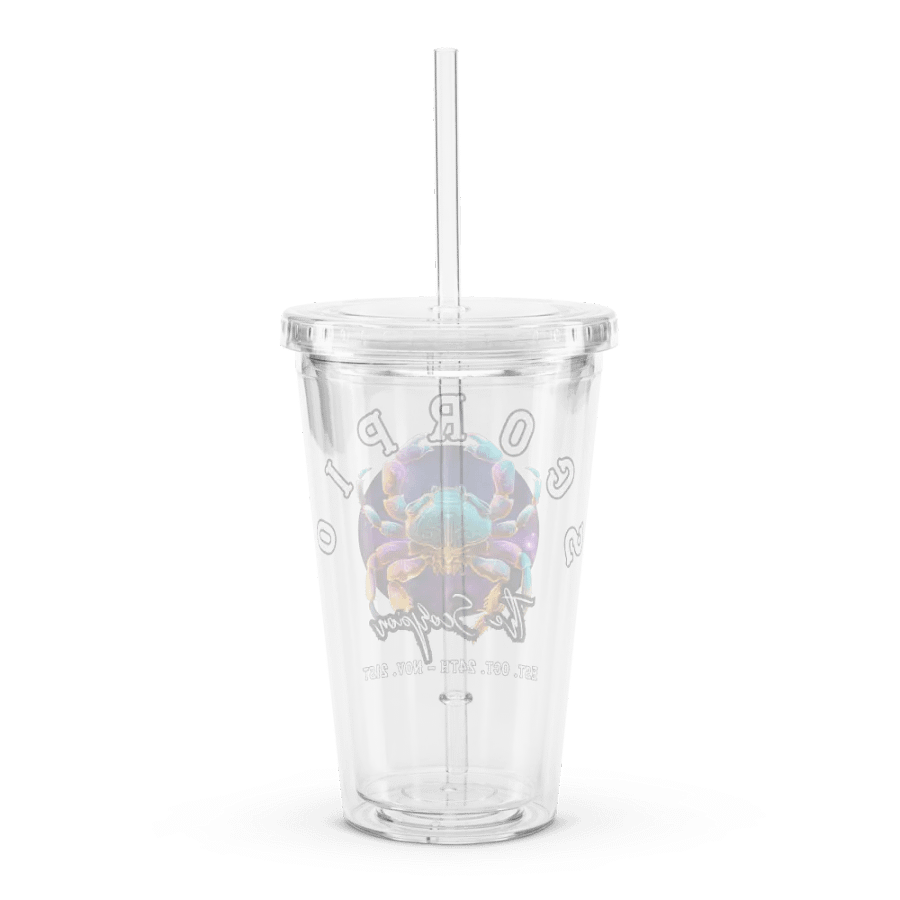 Scorpio - Zodiac Double Wall Clear Plastic Tumbler product image (2)