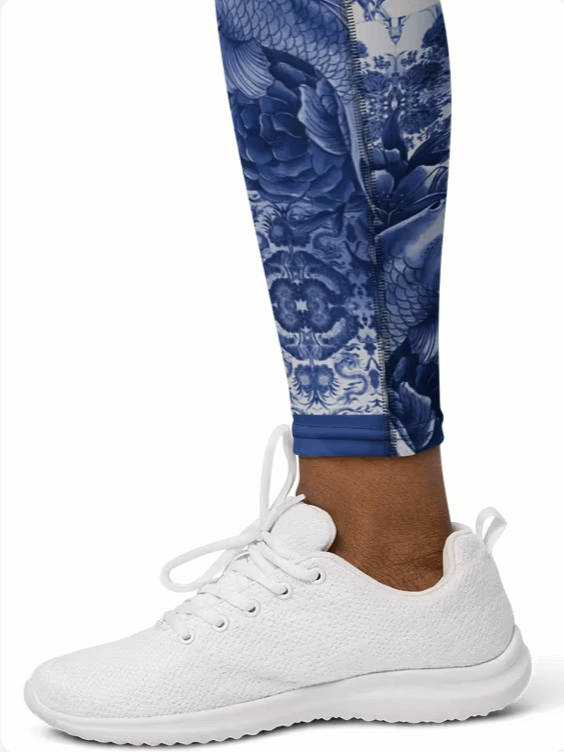 Koi and Mist-Porcelain yoga leggings product image (9)