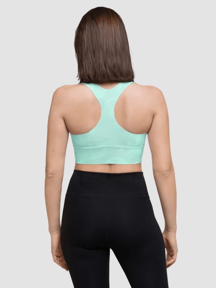 Longline Sports Bra - Mint Camo product image (1)
