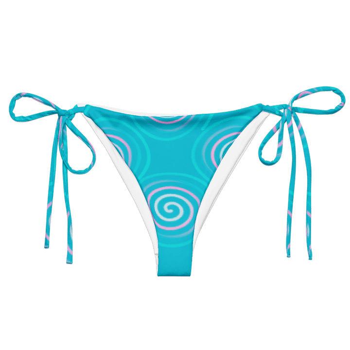 Beautiful Minimalist Ocean Swirl Pattern String Bikini Bottom product image (1)