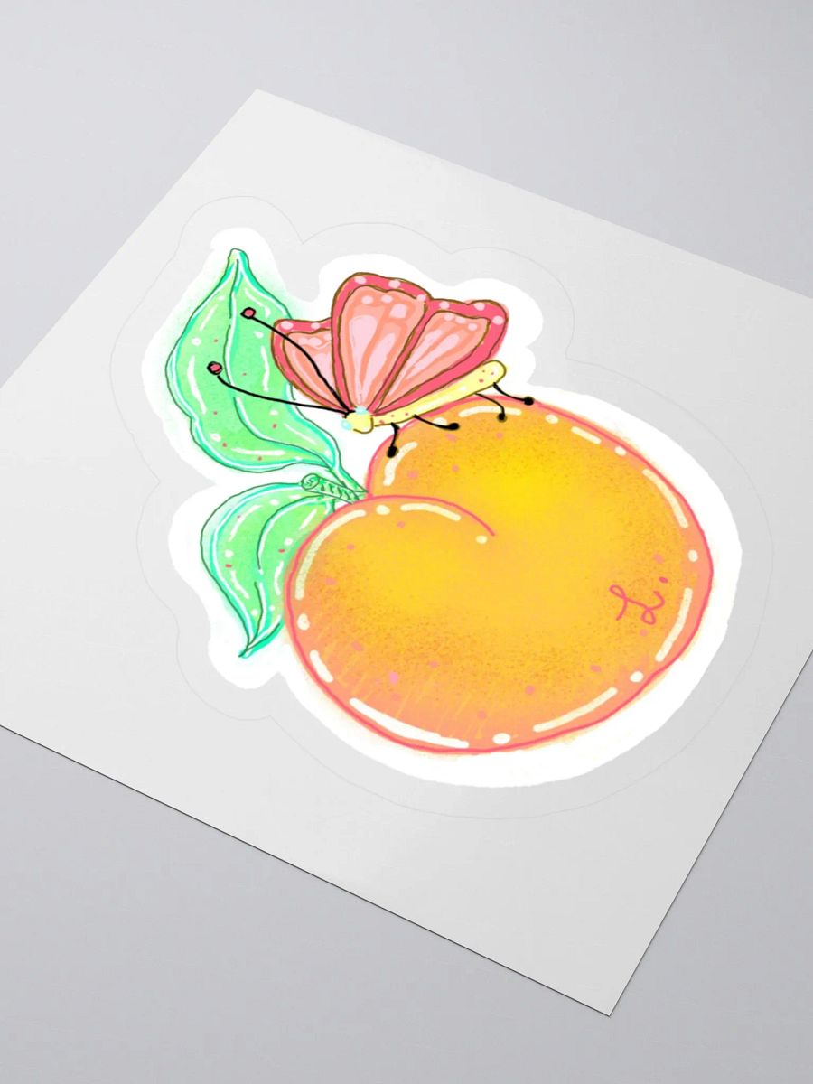 Whimsical Peach and Butterfly Sticker product image (8)