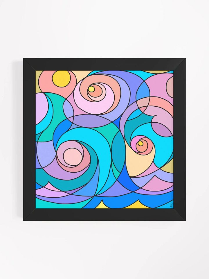 Vibrant Swirling Abstract Framed Poster - Abstract Square No. 2 product image (9)