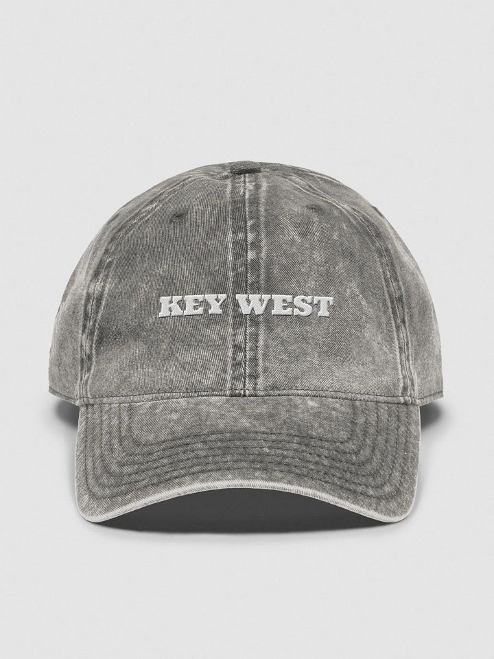 Key West Embroidered Vintage Wash Denim Dad Hat product image (1)
