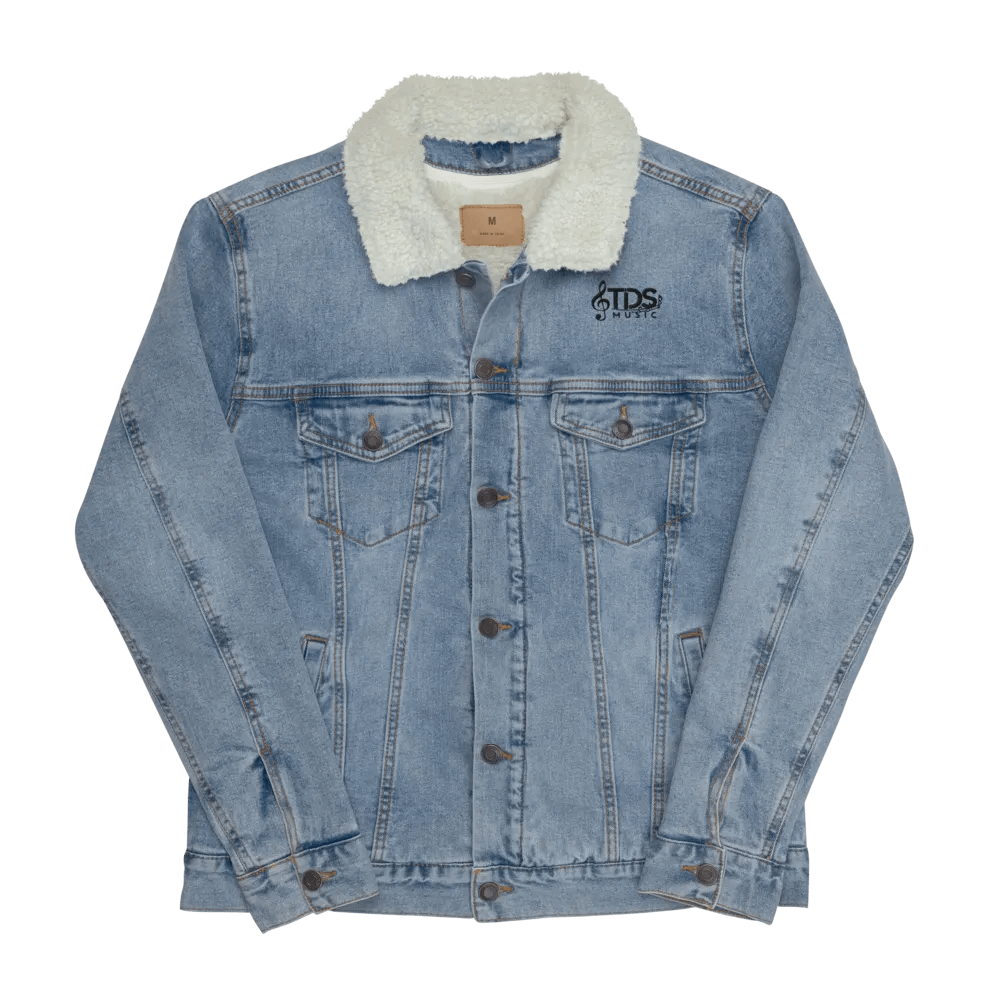 TDS Music Unisex Sherpa Denim Jacket with Musical Note Logo product image (5)