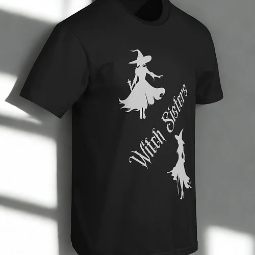 🧙‍♀️ Witch Sisters Halloween Tee 🕯️
Gather your coven and step into the spooky season in style!
This soft, comfy T-shirt is p...