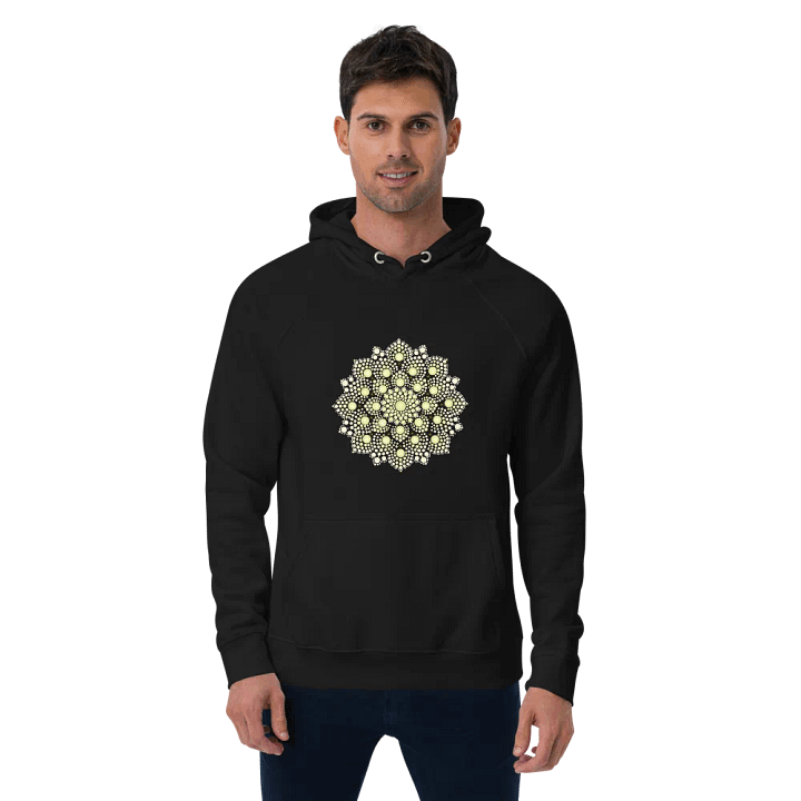Yellow Dot Mandala Unisex Eco Hoodie product image (2)