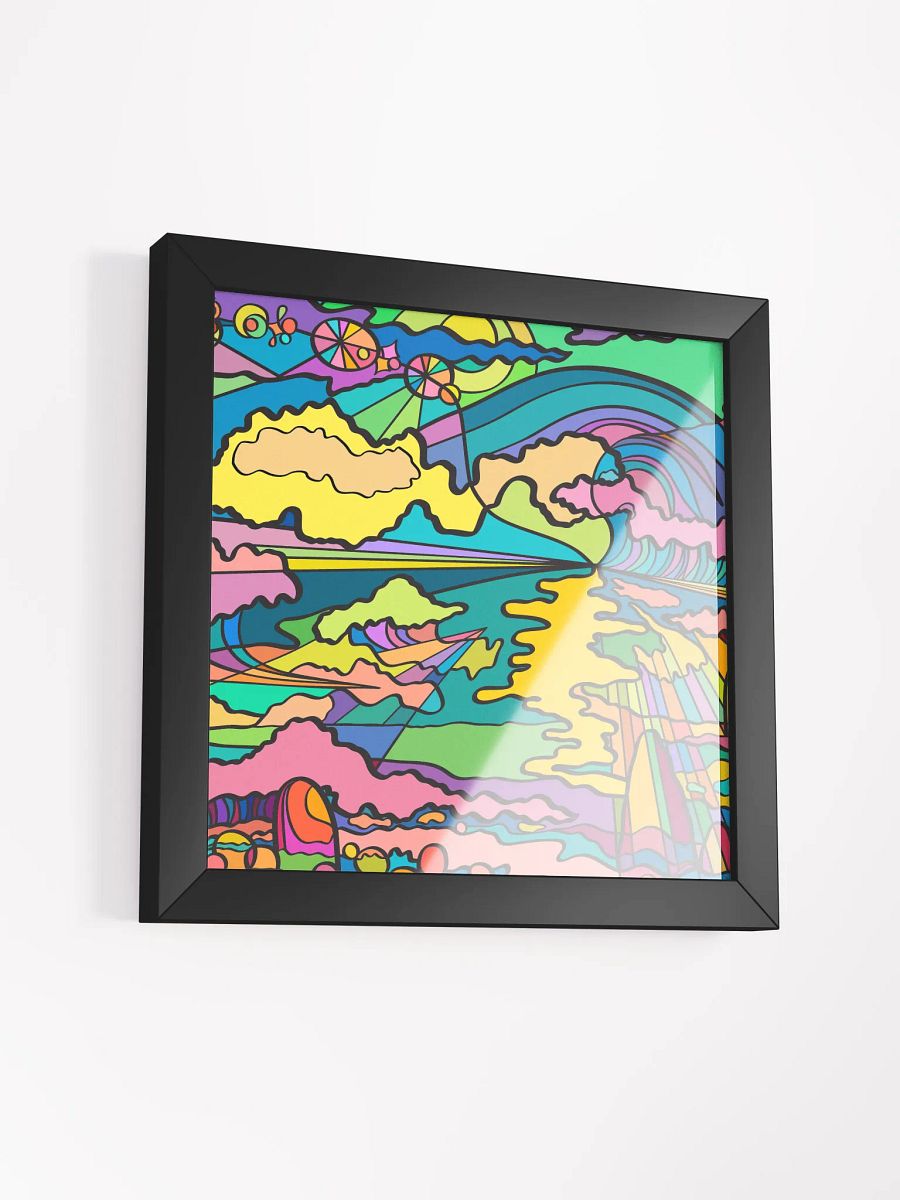 Vibrant Ayous Wood Framed Matte Poster - Night Ocean product image (44)