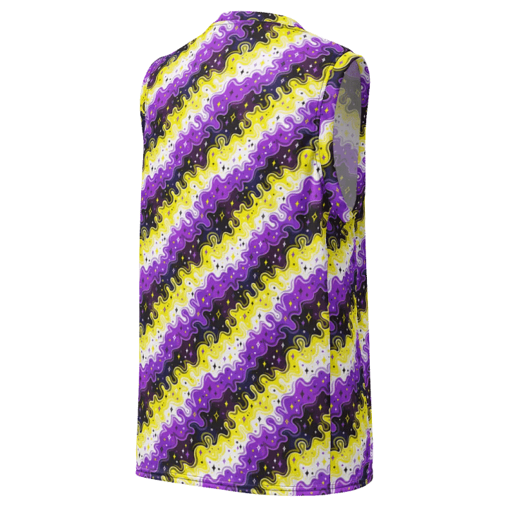 Non-Binary Pattern All-Over Unisex Basketball Jersey product image (2)