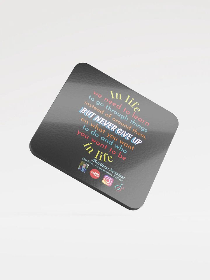 Glossed Cork Coaster [Quote 7] product image (1)