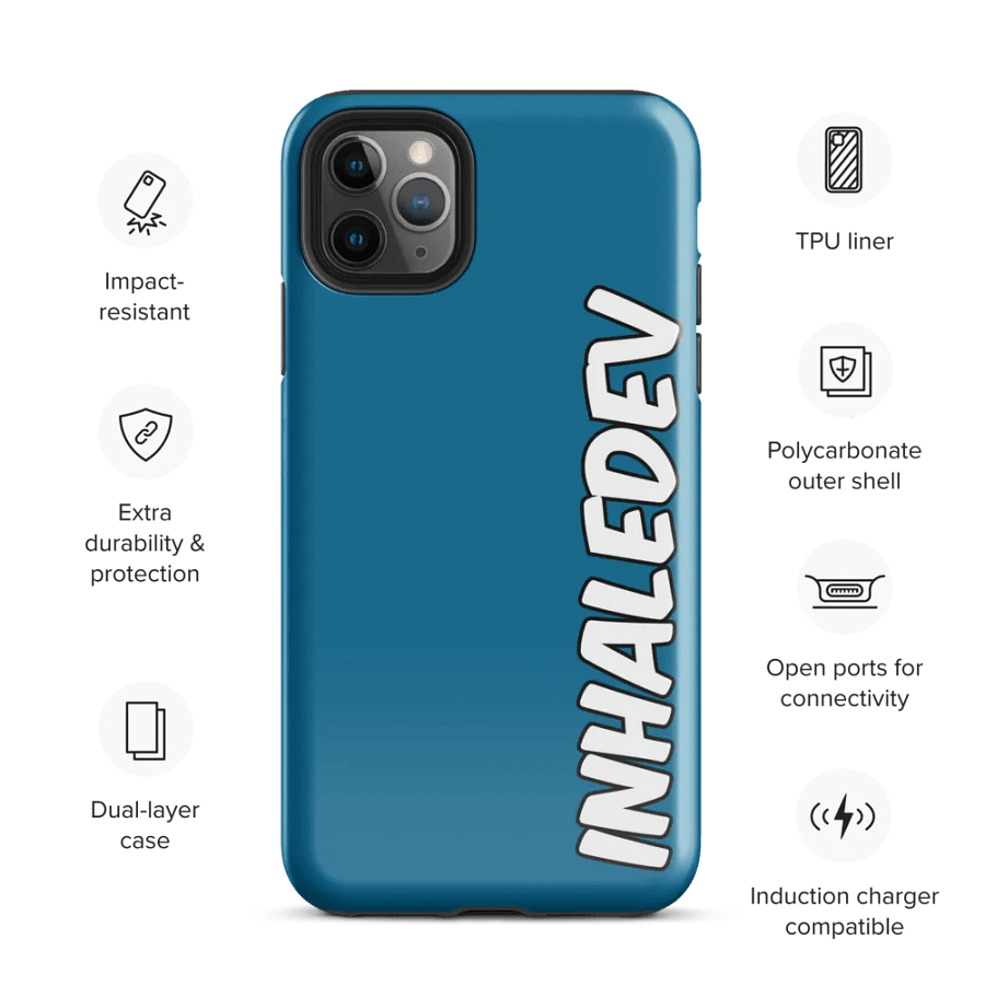 Blue InhaleDev iPhone Tough Case product image (3)