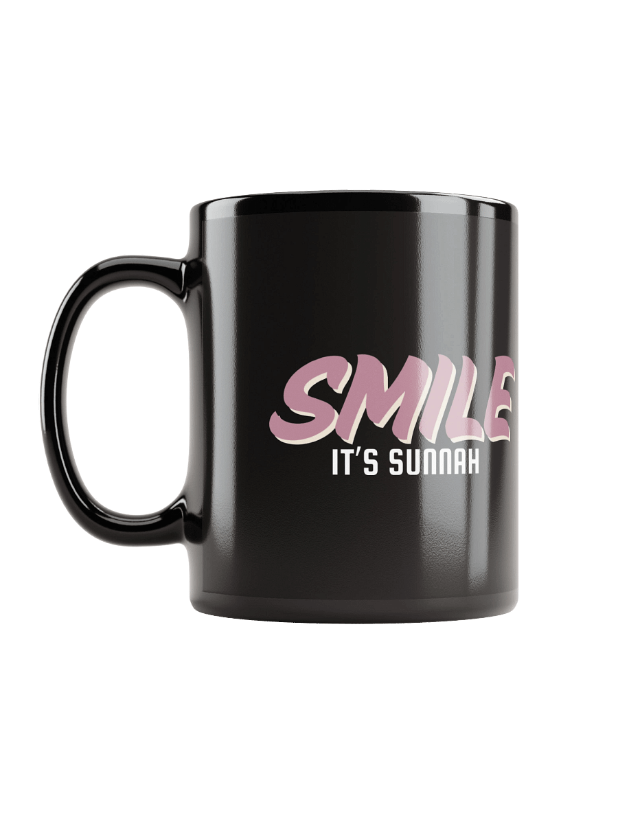 Black "Smile It's Sunnah" Mug in Dusty Rose product image (1)