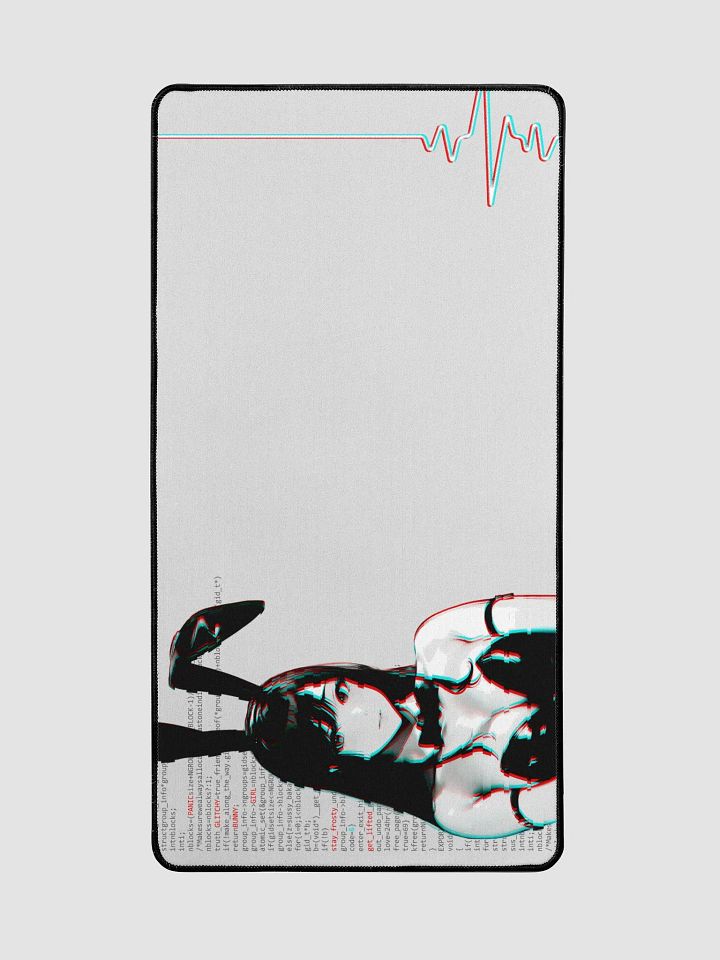 Panic Glitchy Bunnygirl Desk Mat product image (2)