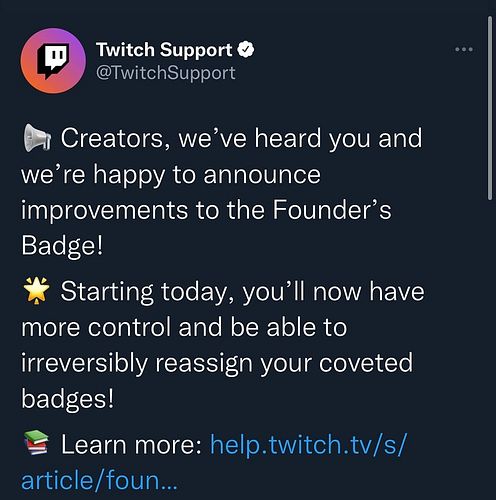 So Twitch announced this and within 24hrs removed it because people were complaining that others could see when they removed ...