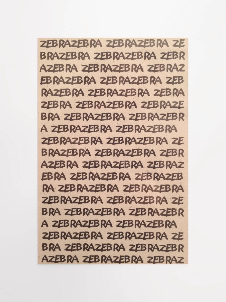 ZebraZebra Poster product image (5)