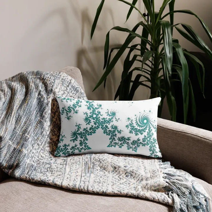 Fractal Pillow Case (White) product image (2)