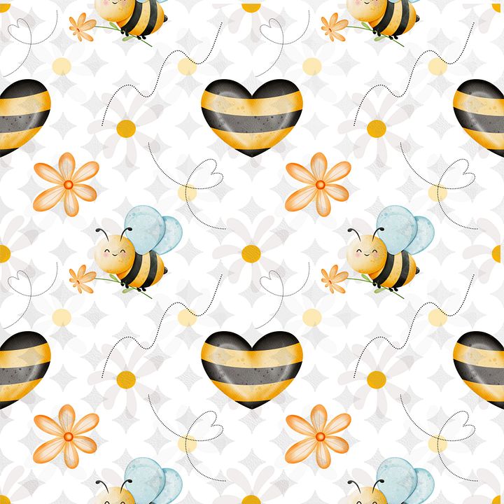 Bee Lovely Seamless Pattern product image (1)