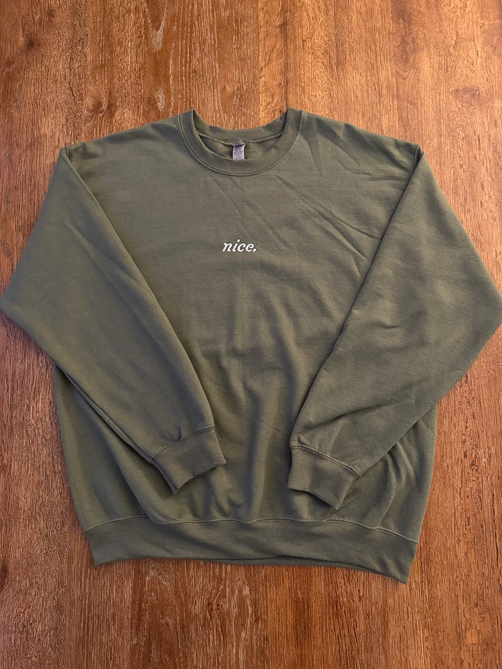 (LIMITED) Nice. Green Embroidered Crew product image (1)