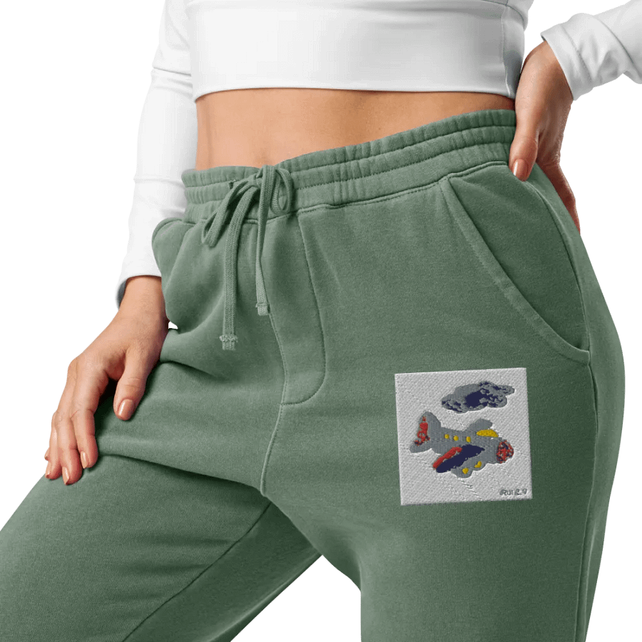 Kid Airplane (Independent Trading Co. Pigment Dyed Joggers) product image (3)