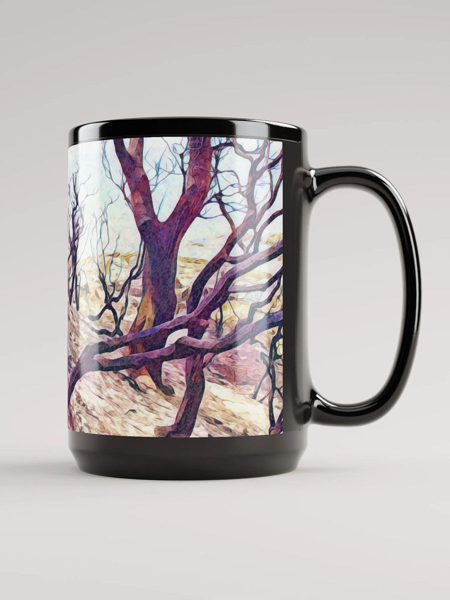Abstract Graphic | Black Coffee Mug | Twisted Treescape product image (3)