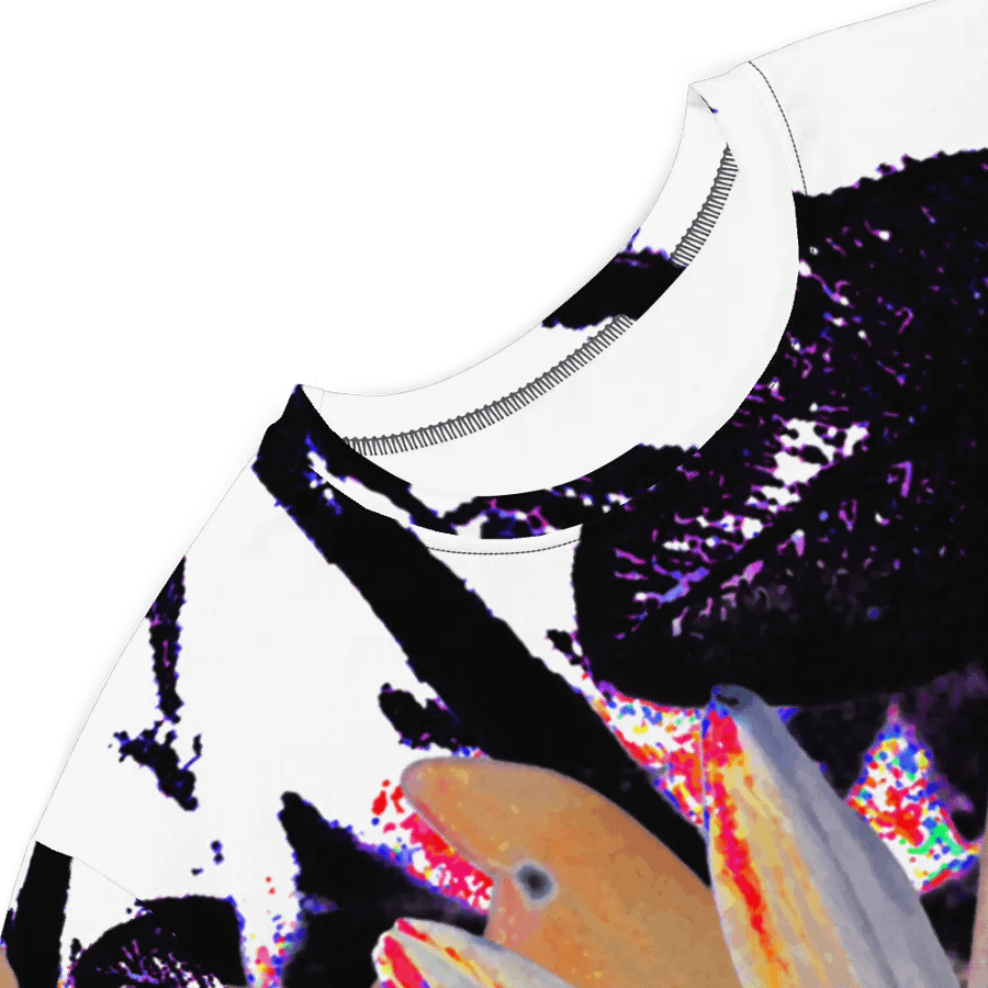 Abstract Neon Daises Ladies T Shirt Dress product image (5)