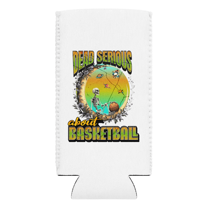 Dead Serious About Basketball Skeleton Cosmic Hoops Can Cooler product image (2)