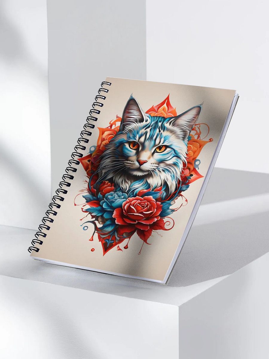 Regal Cat & Roses Spiral Notebook product image (3)