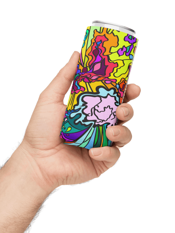 Vibrant Swirls Can Cooler - Wave at Sunset product image (4)