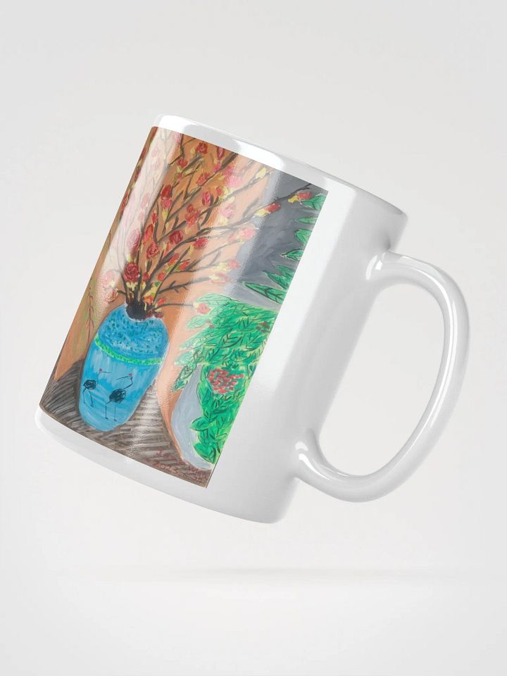 White Glossy Mug: oil painting product image (5)