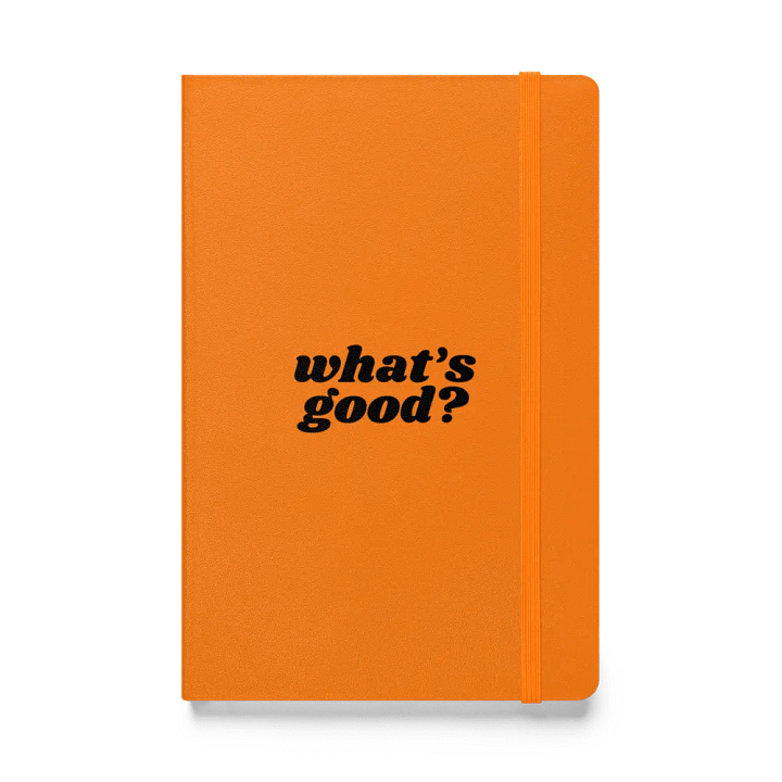 "What's Good?" Lined Notebook (Orange/Black) product image (1)