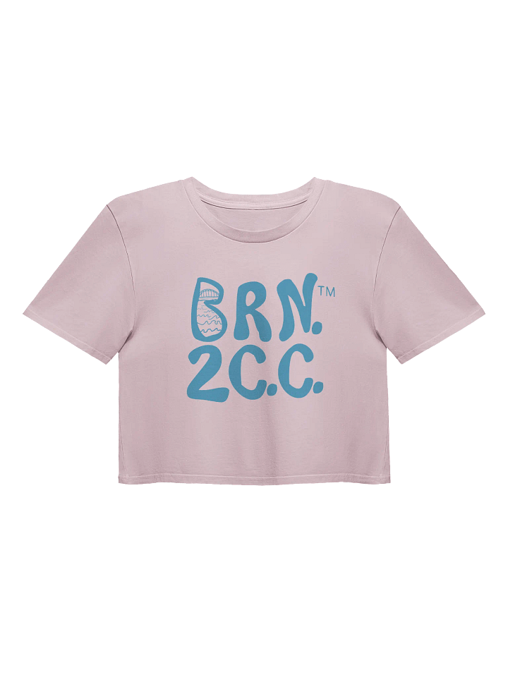 BOURNE to Cape Cod™ | Women's Crop Top | Soft, Stylish, Breezy | BRN.2C.C.™ | Deep Sky Blue Logo product image (18)
