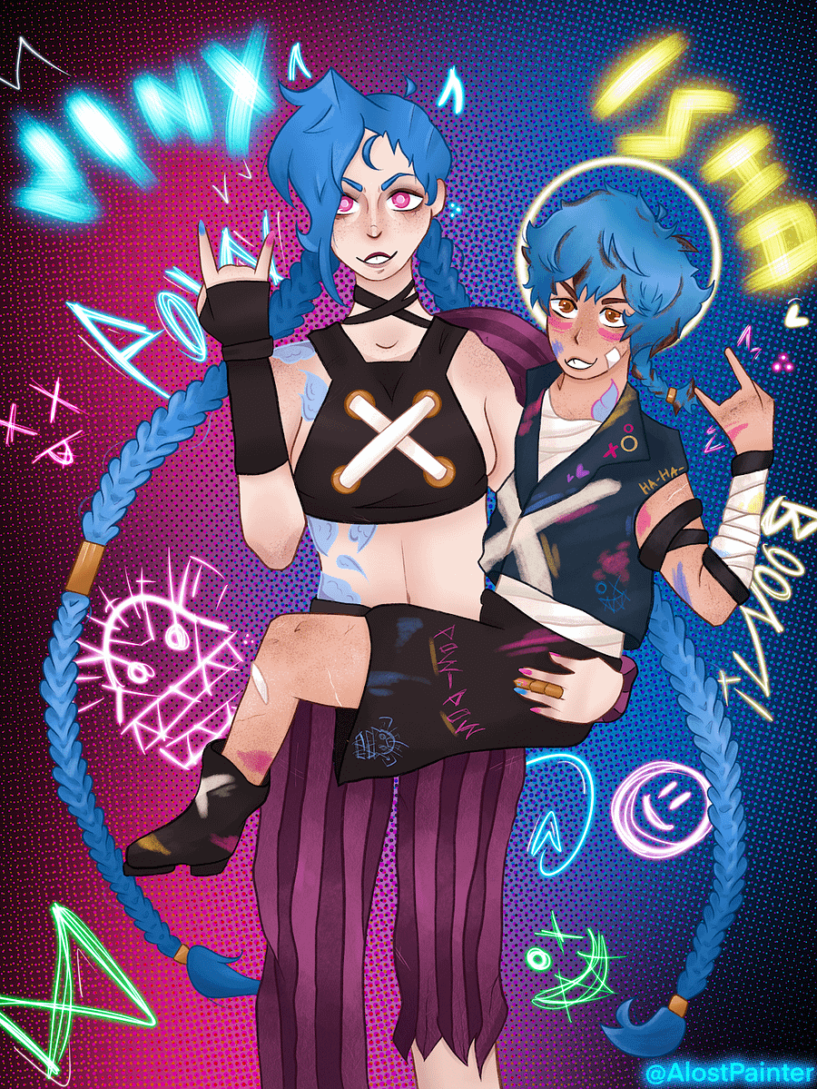 Jinx and Isha Print product image (1)