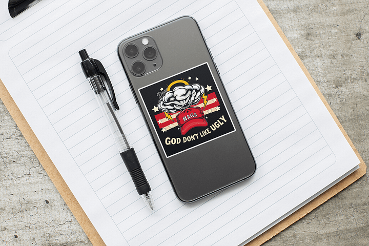 Dear MAGA, God Don't Like Ugly - Sticker product image (2)