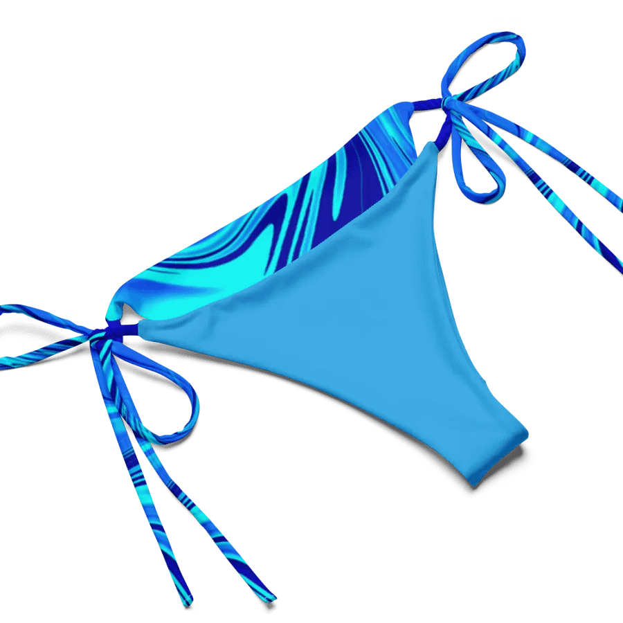 Bikini Set - Light and Dark Blue Digital Fluid Art product image (10)