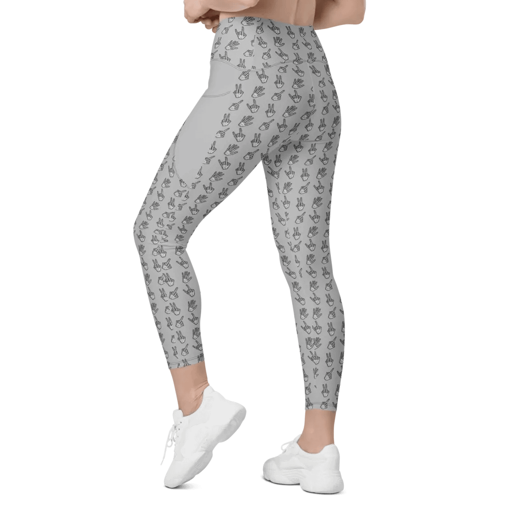 Bone Zone grey pattern pocket leggings product image (5)