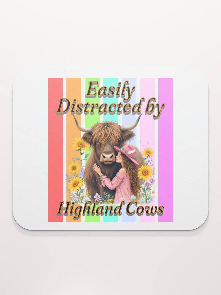 Easily Distracted By Highland Cow Dream Mouse Pad product image (2)