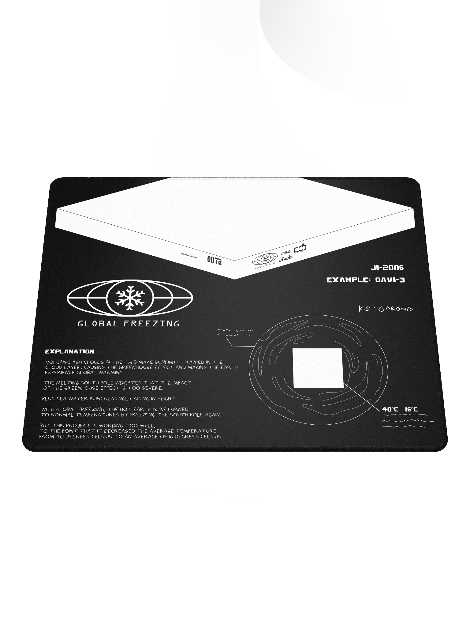 DESKMAT | GLOBAL FREEZING (BLACK EDITION) product image (3)