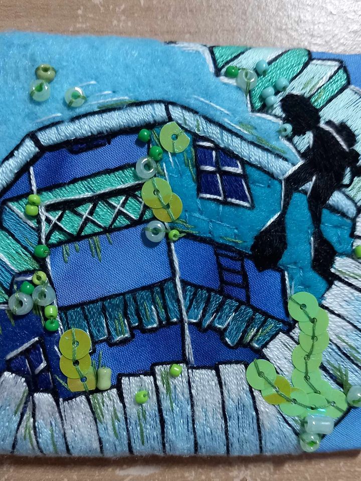 Deep Sea Diving Embroidery Square product image (1)
