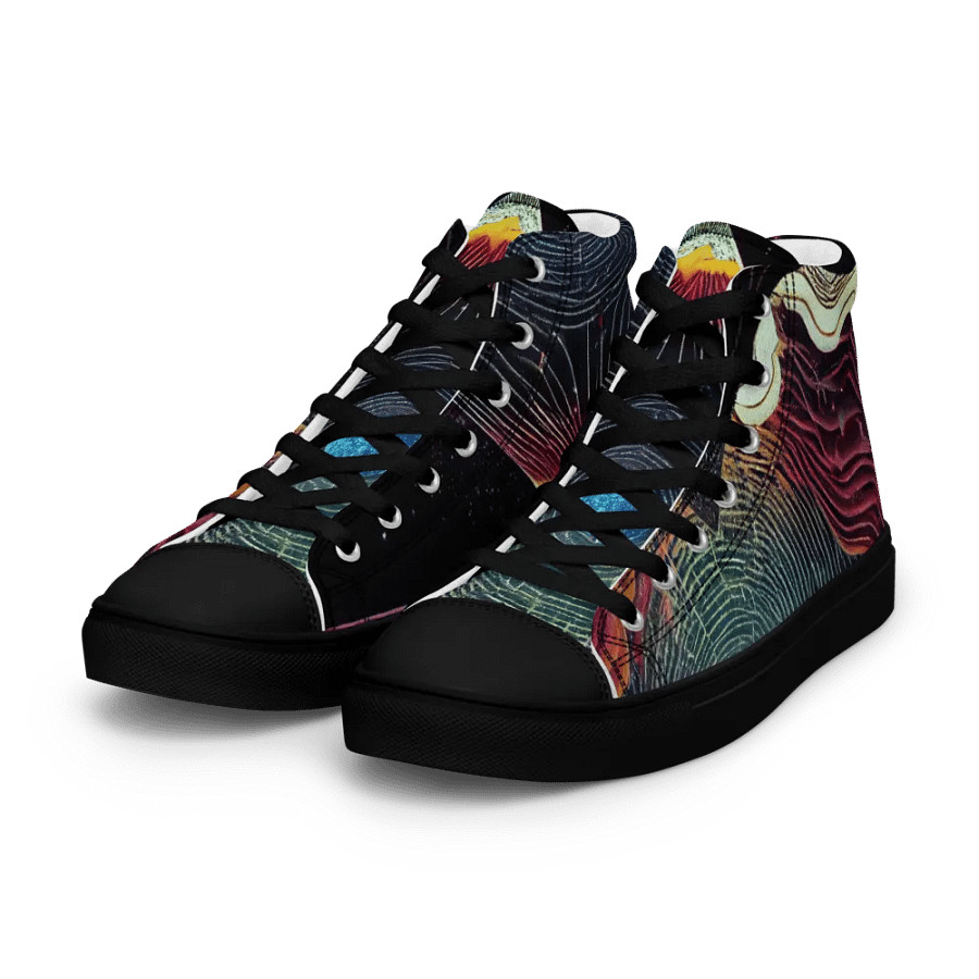 Cosmic Wave Women's premium canvas High Tops product image (6)