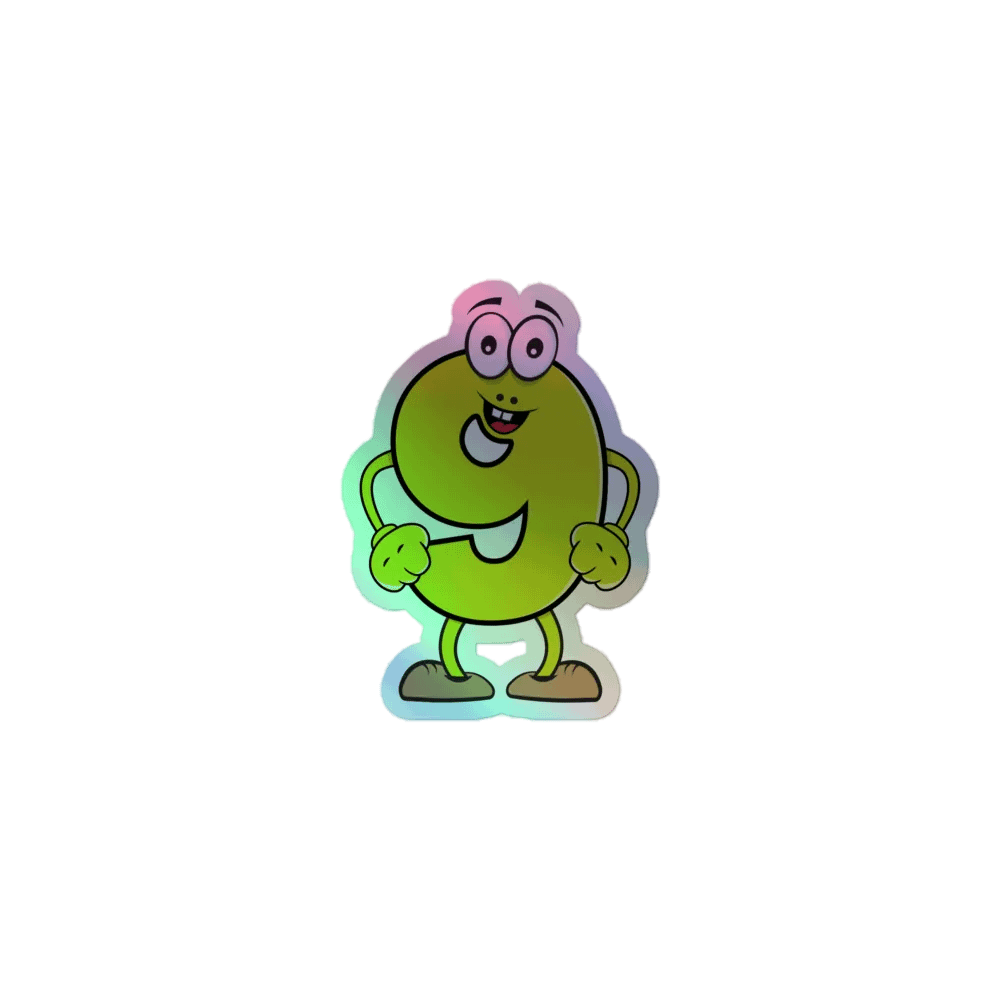 Number 9 Holographic Sticker product image (1)