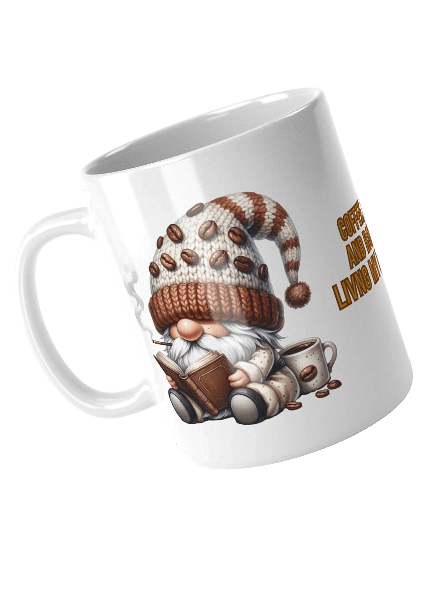 Coffee books bad habits Gnome life Ceramic Mug product image (3)