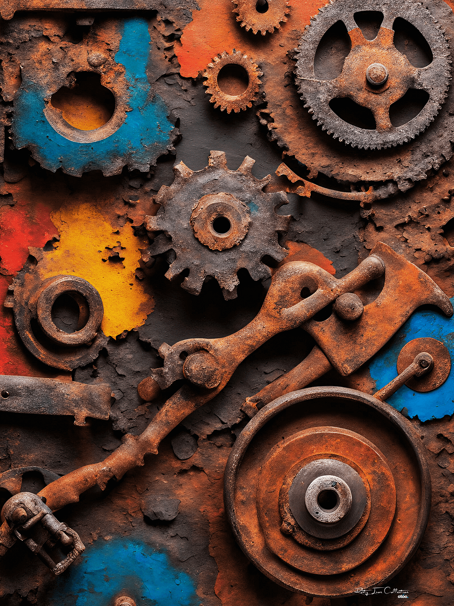 Rusty Metal Wall Art | Industrial Wall Decor product image (1)